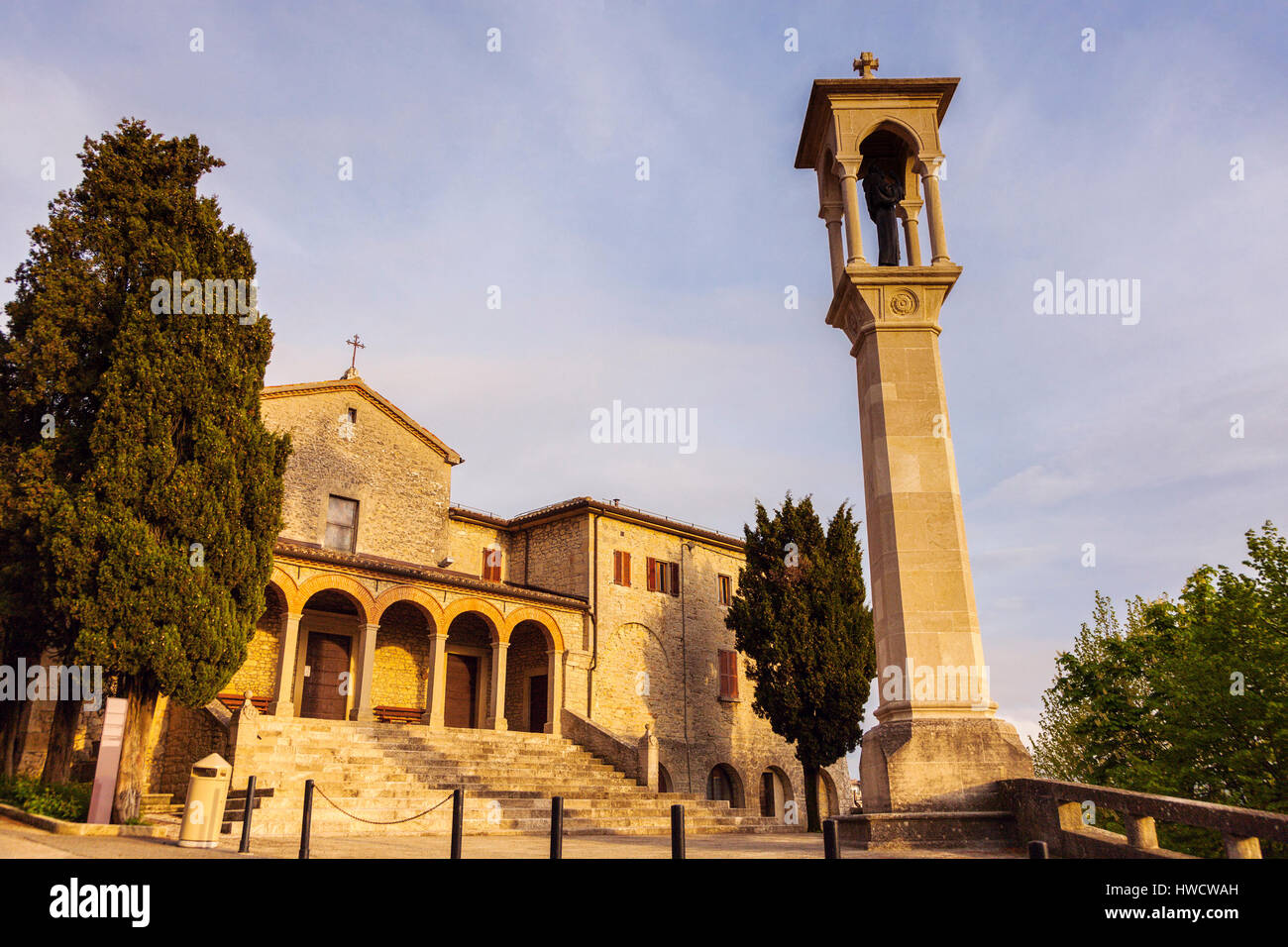 Église San Quirino dans le centre de Saint-Marin Banque D'Images