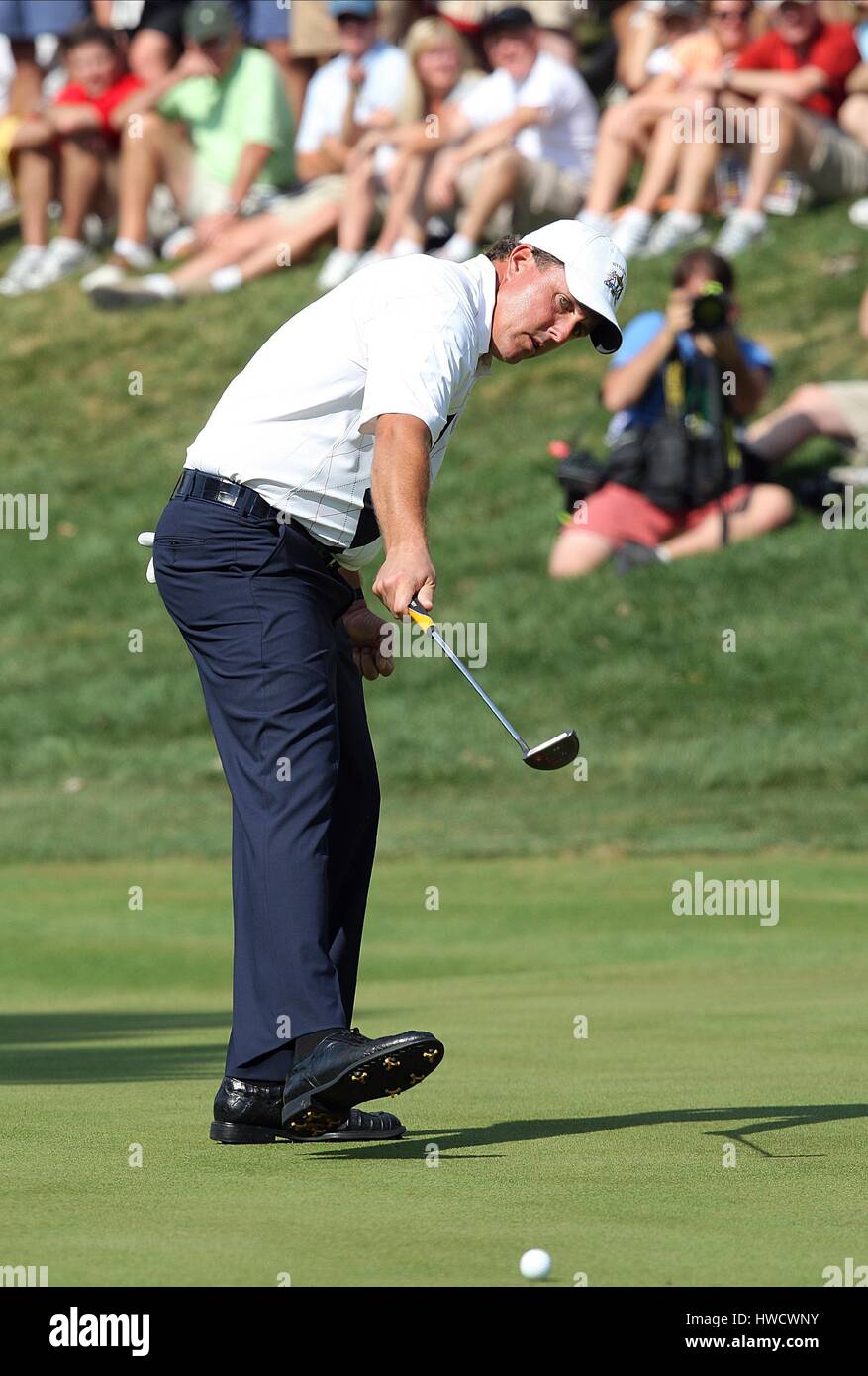 PHIL MICKELSON BIRDIES LE 15T 37ÈME RYDER CUP VALHALLA LOUISVILLE KENTUCKY USA 19 Septembre 2008 Banque D'Images