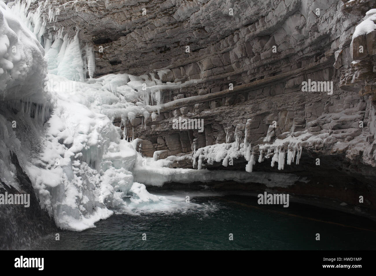 Johnston Canyon à Banff Banque D'Images