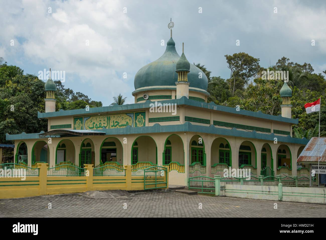 Mosquée de Penuba, Pulau Penuba, Indonésie Banque D'Images