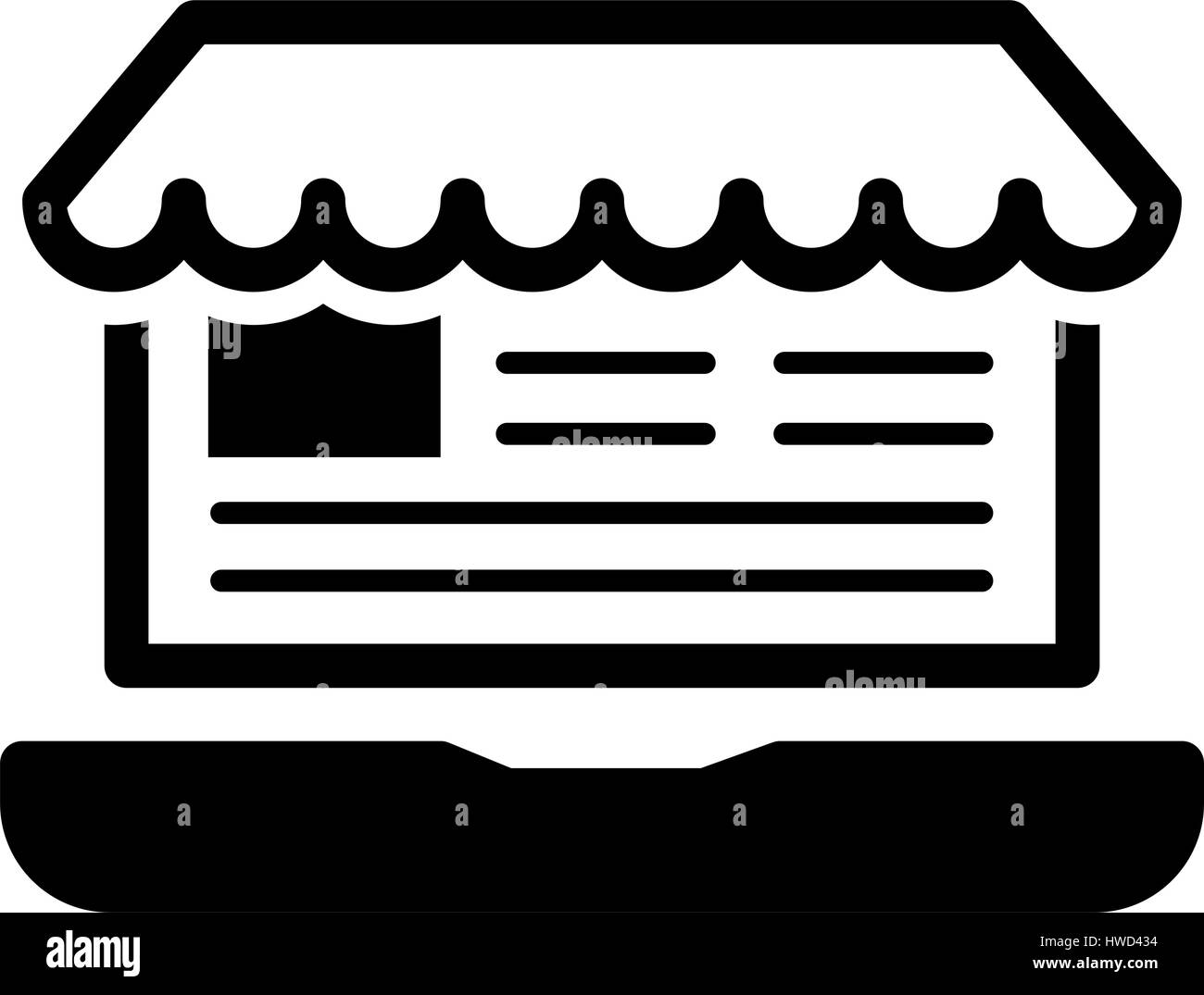 Boutique en ligne Icône. Concept d'entreprise. Illustration de Vecteur