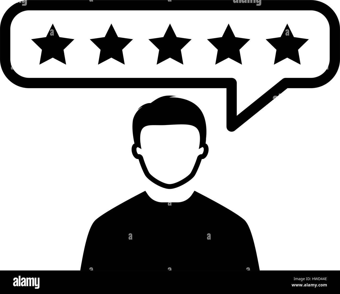 Customer Reviews l'icône. Modèle plat. Illustration de Vecteur