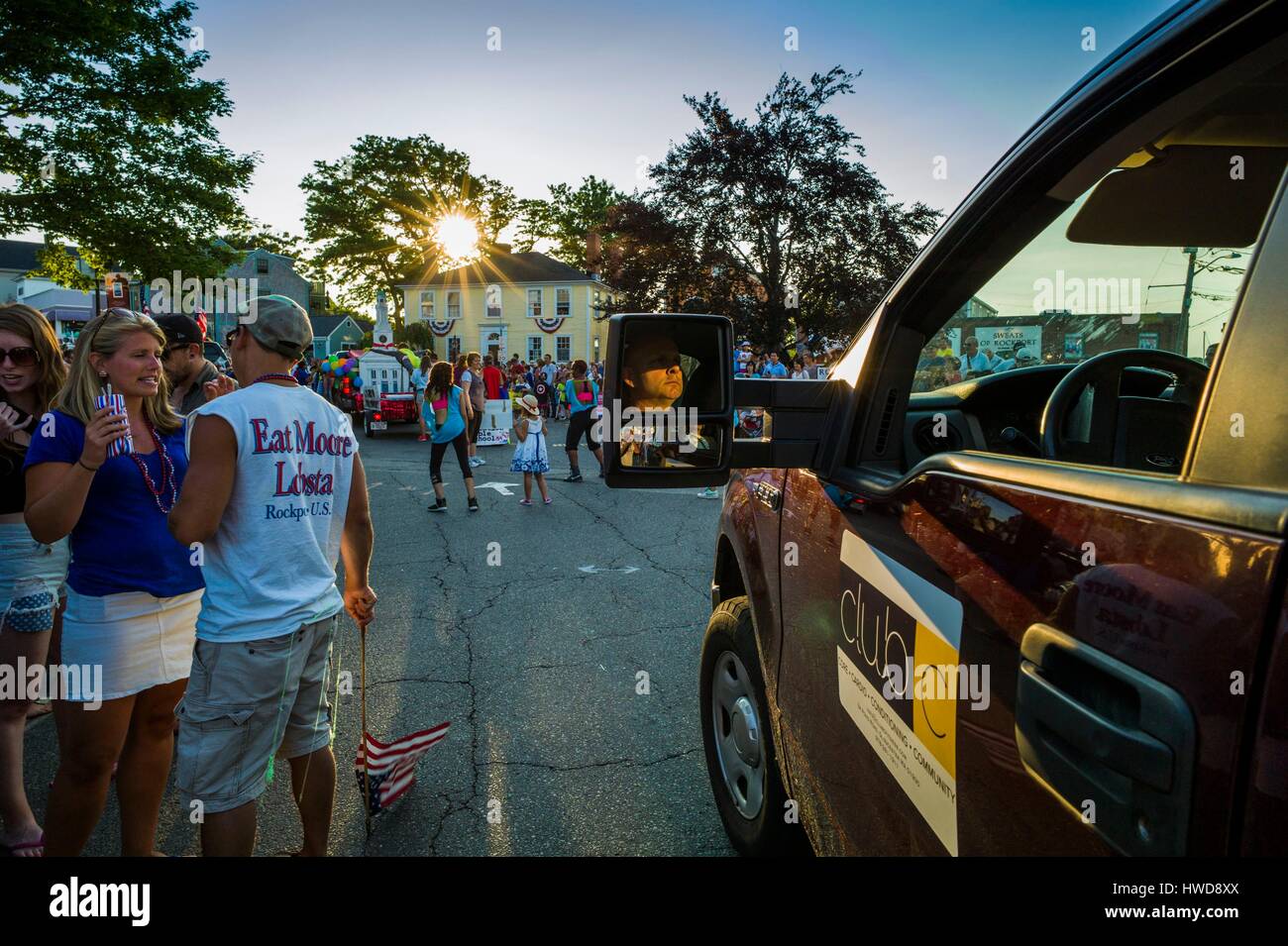 United States, Massachusetts, Cape Ann, Rockport, quatrième de juillet, Indépendance Day Parade Banque D'Images