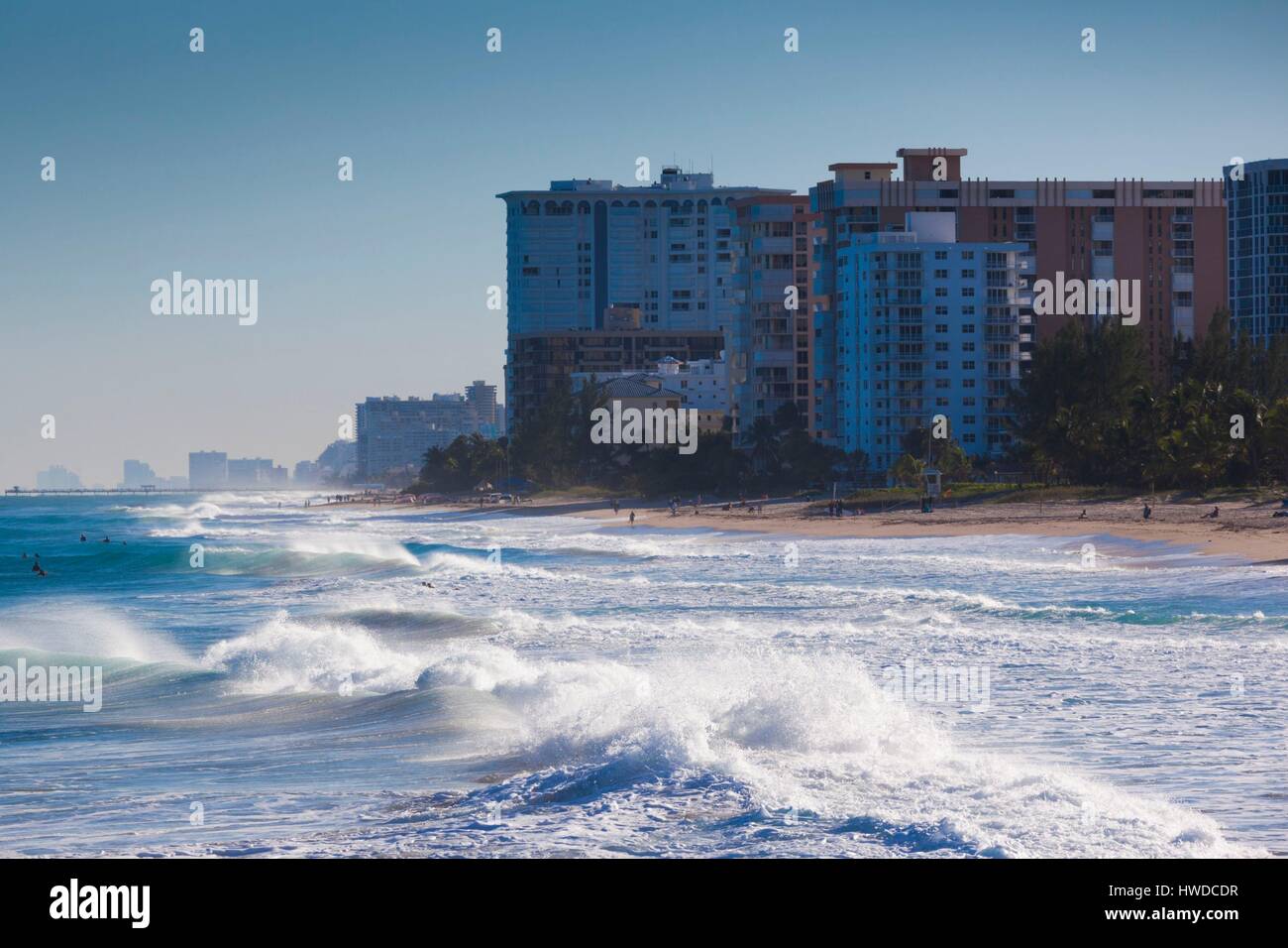 États-unis, Floride, Pompano Beach, vue sur plage Banque D'Images