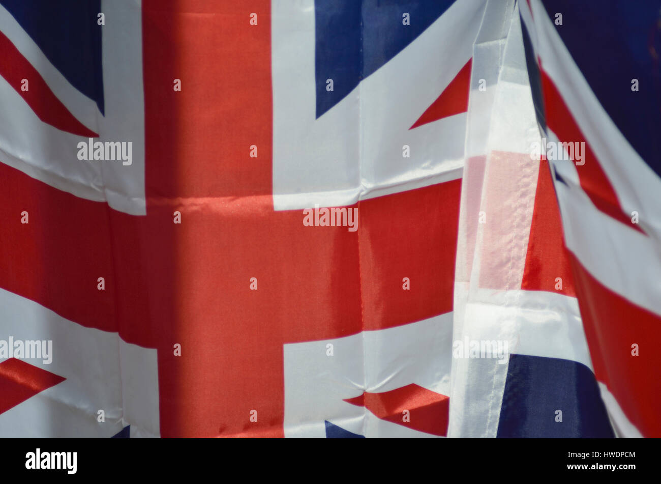 Libre de drapeaux Union Jack. Banque D'Images