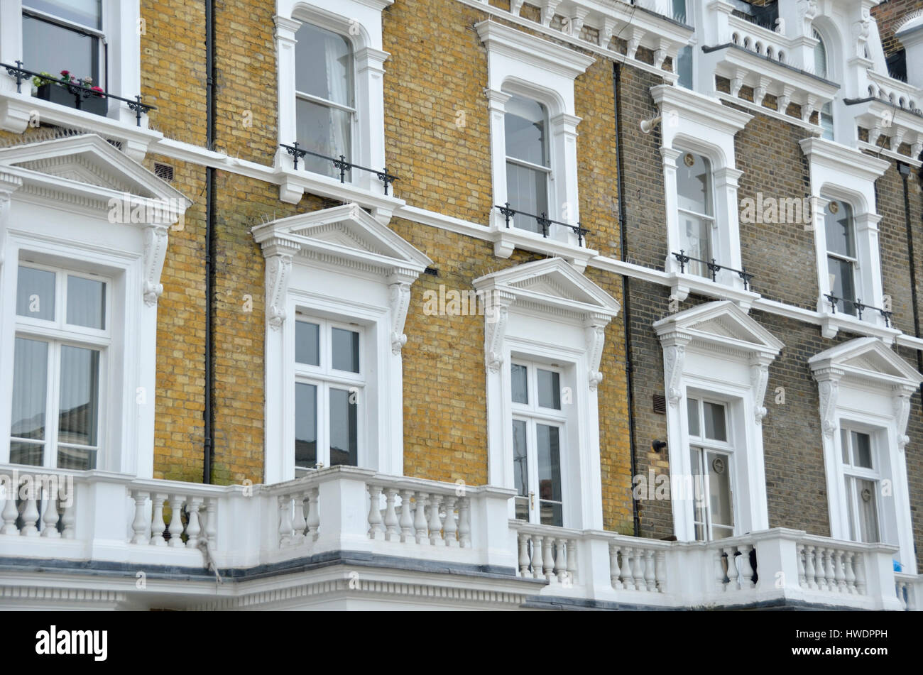 Appartements à Ladbroke Road W11, Notting Hill, Londres, Royaume-Uni. Banque D'Images