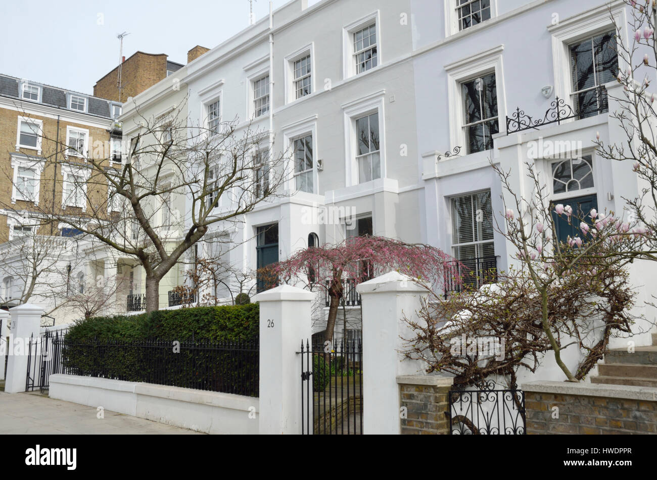 Appartements à Ladbroke Grove W11, Notting Hill, Londres, Royaume-Uni. Banque D'Images