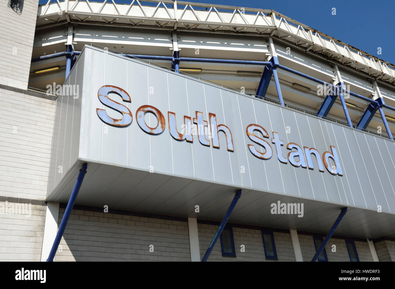 Old White Hart Lane, Tottenham tribune sud du Stade de Football, Londres, Royaume-Uni. Banque D'Images