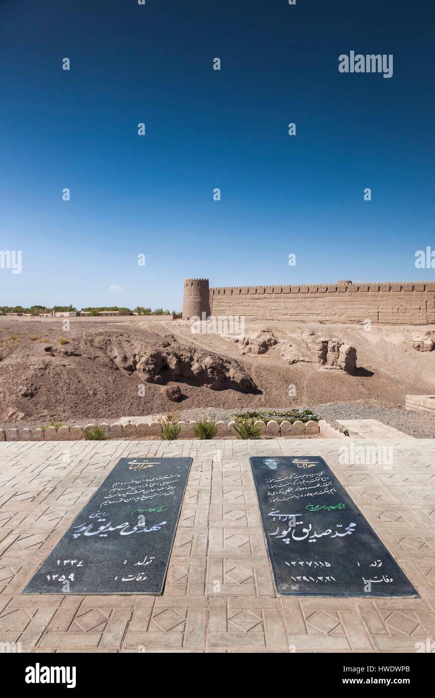 L'Iran, le sud-est de l'Iran, Rayen, Arg e Rayen, ancienne citadelle adobe Banque D'Images