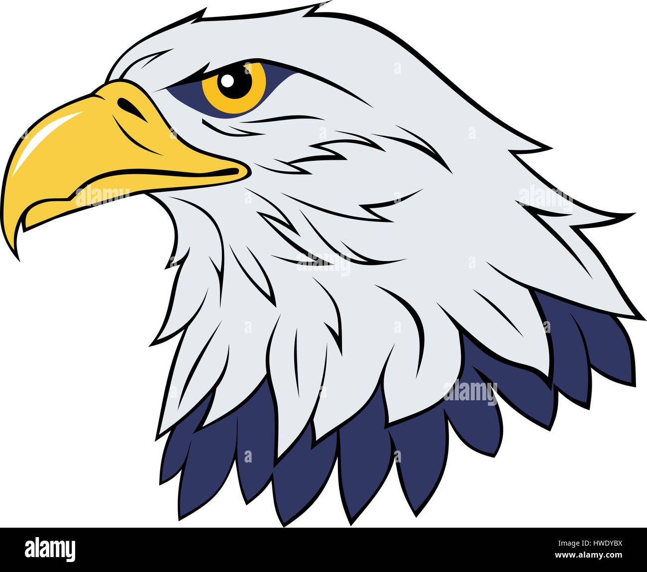 Abstract vector illustration of eagle head Illustration de Vecteur