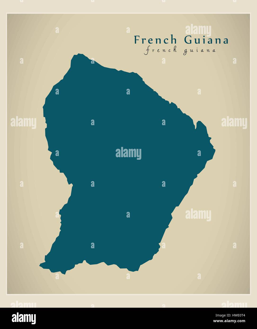 Carte de la guyane française Banque d'images vectorielles - Alamy