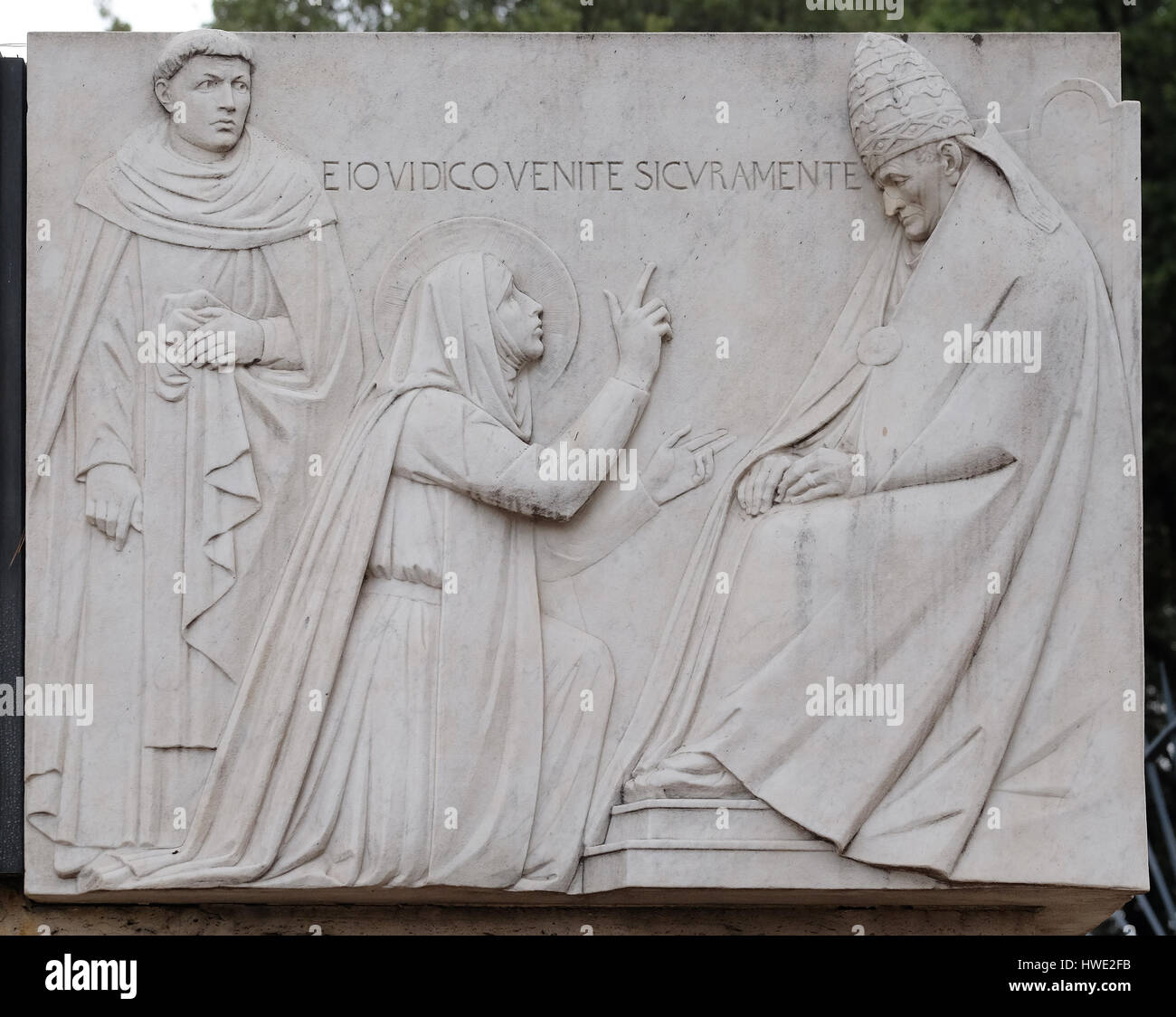 Soulagement de sainte Catherine de Sienne, près de Château Sant Angelo à Rome, Italie le 05 septembre 2016. Banque D'Images