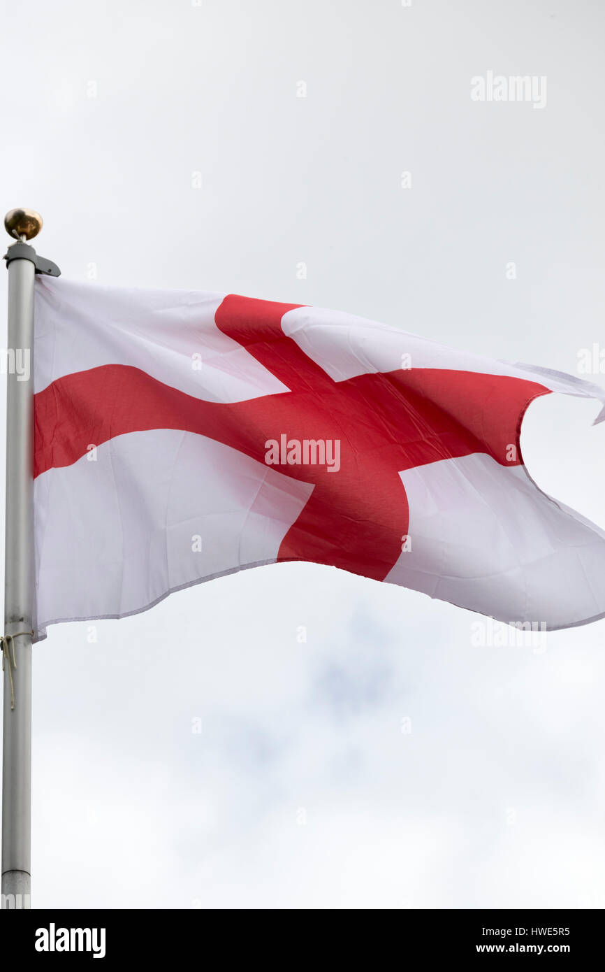 Drapeau de l'Angleterre : St George's Cross. Banque D'Images