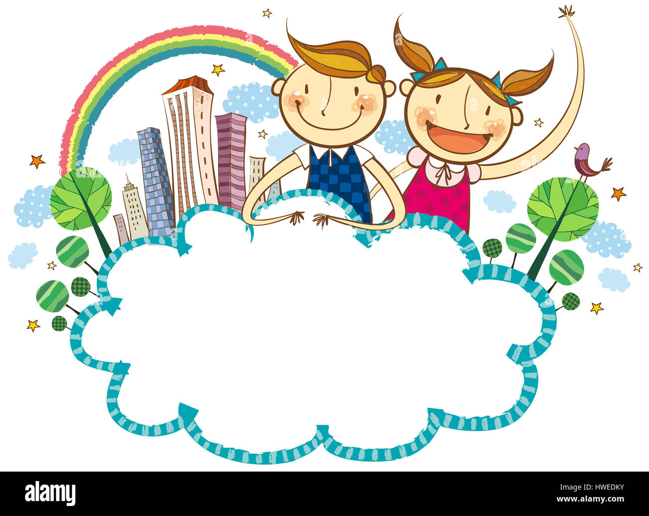 Les enfants,BOY,fille,deux,deux enfants deux enfants,personne,seulement,frère,soeur,petit,d'âge élémentaire,ensemble,solidarité,professionnels,gaie,souriante,bonheur,profiter,plaisir,vêtements,concept,idée,blanc,conceptuel,background,fond blanc, à la caméra à l'avant, Banque D'Images