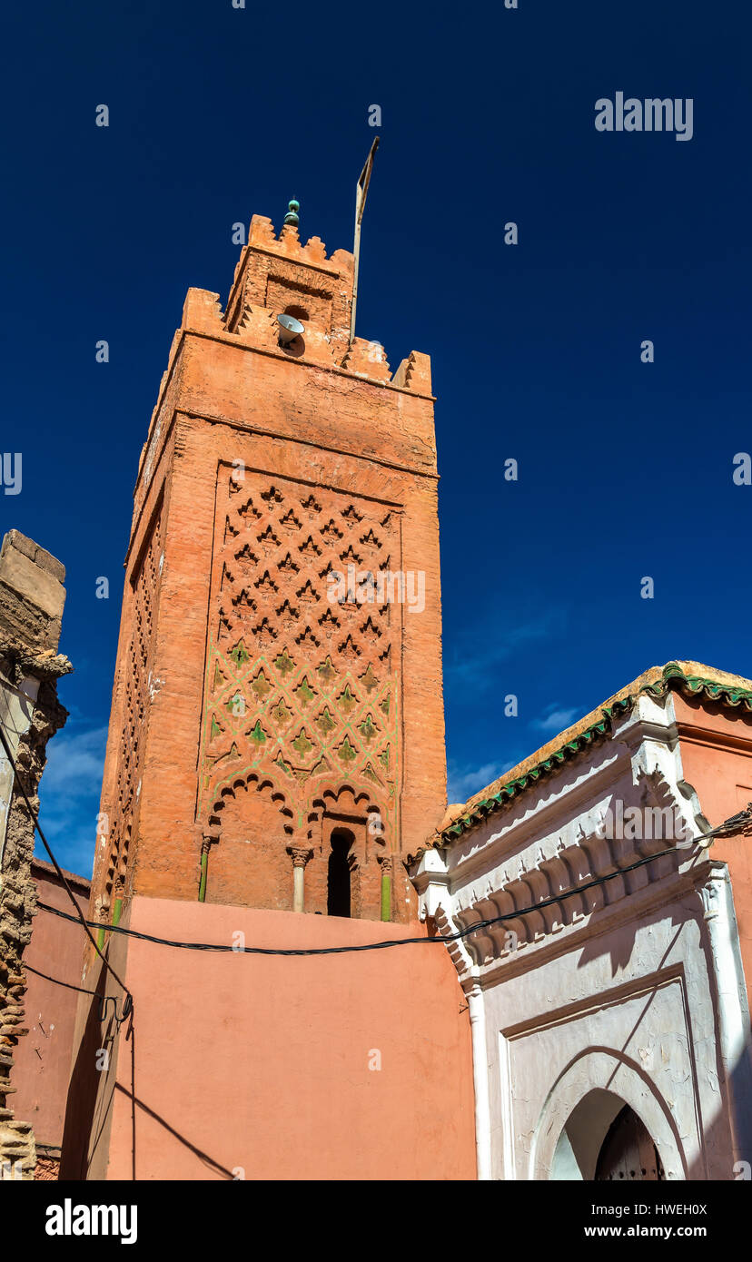 Bâtiments dans médina de Marrakech, un site du patrimoine de l'UNESCO au Maroc Banque D'Images