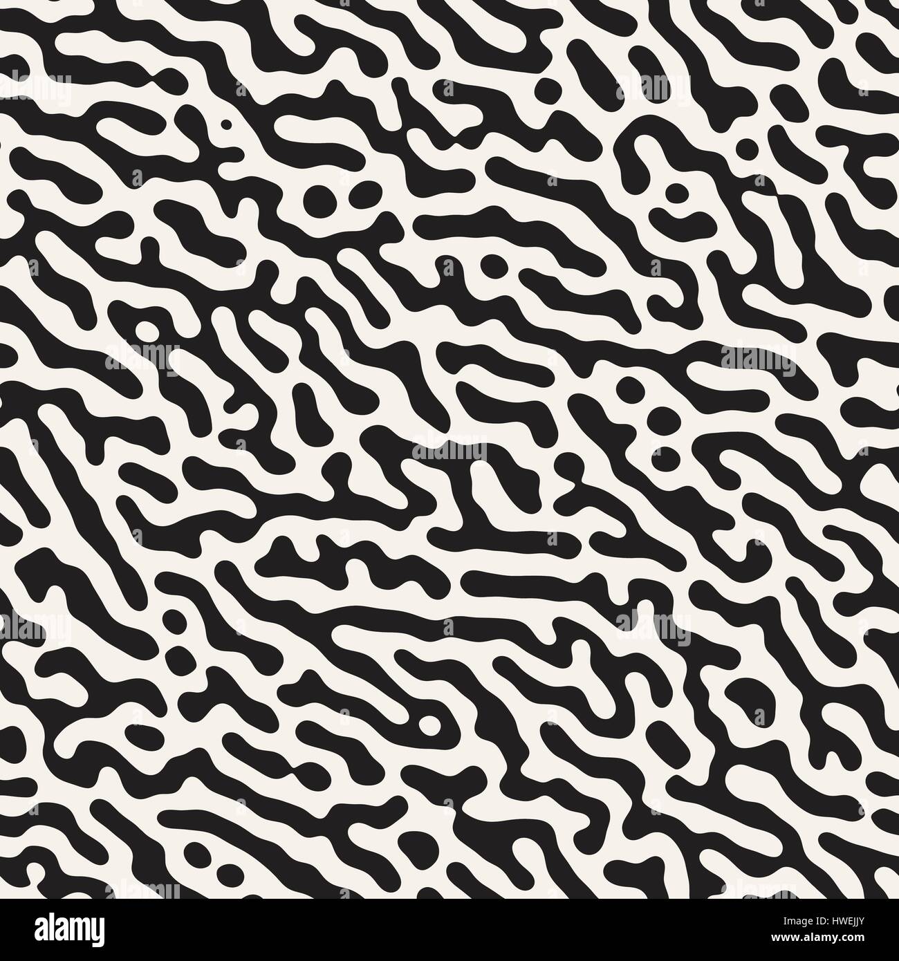 Vector Grunge sans motif. Le noir et blanc des formes organiques. Taches malpropre de texture. Illustration de Vecteur