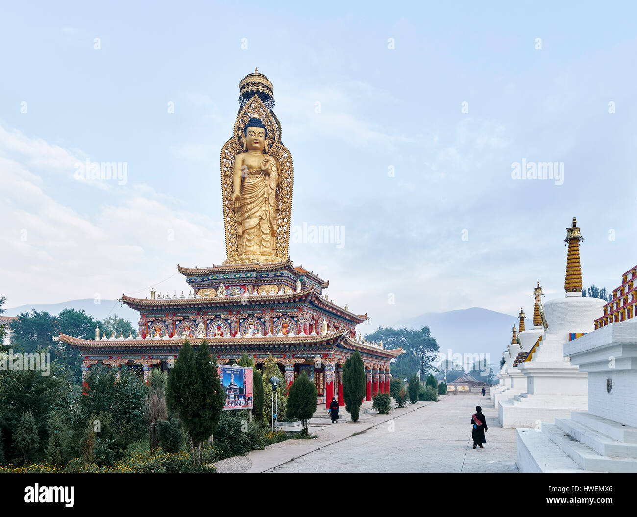 Wu Tun Temple, Tongren, de la province de Qinghai, Chine Banque D'Images