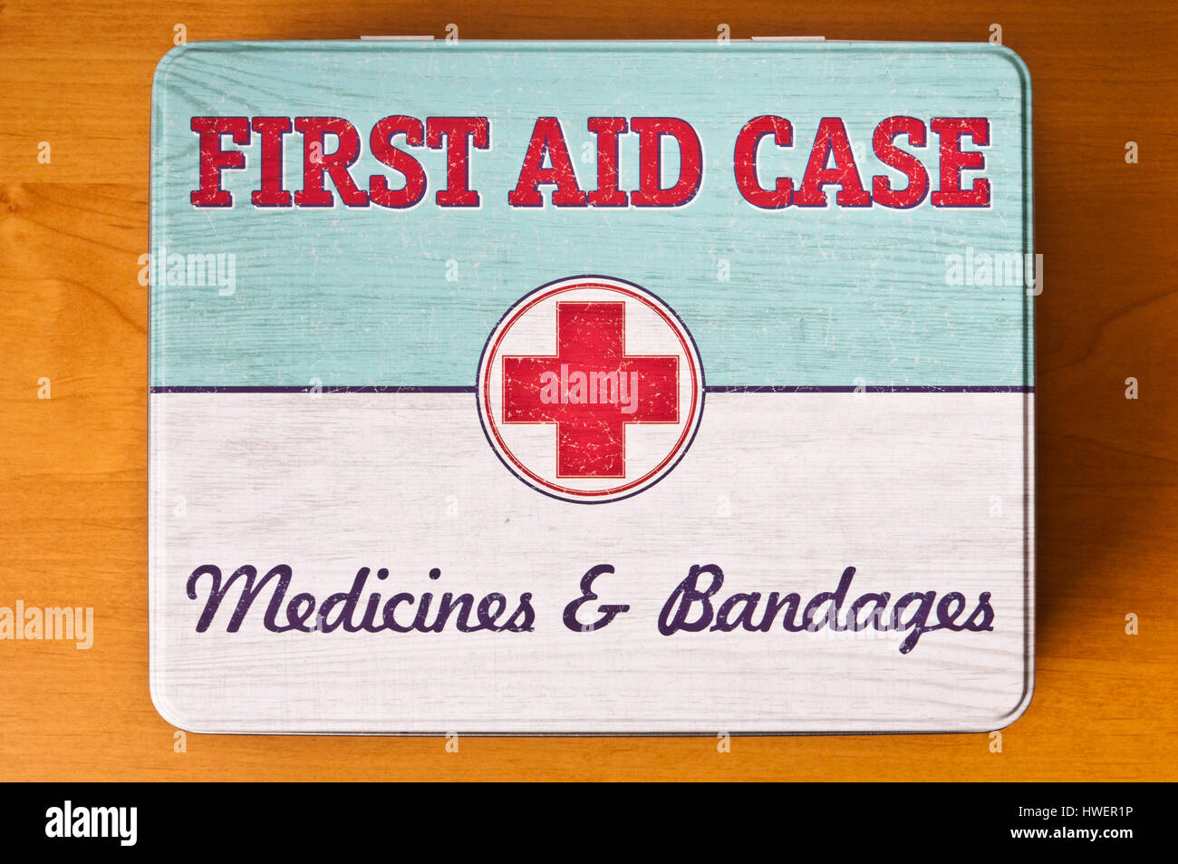 Premiers secours cas vintage Banque D'Images
