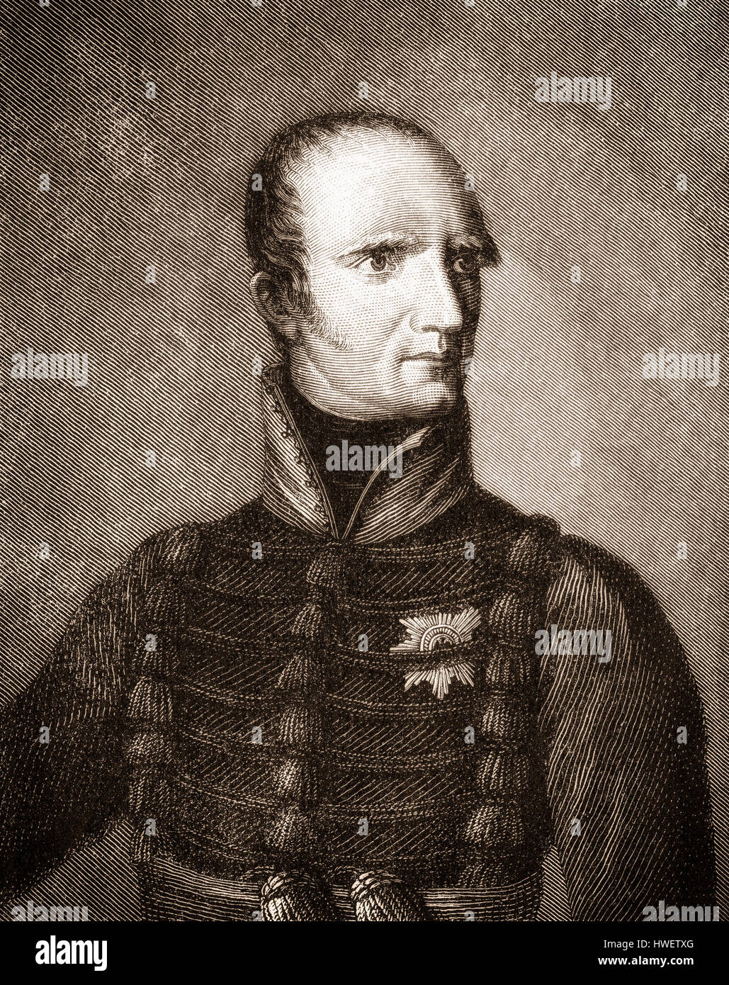 Friedrich Wilhelm de Brunswick-Wolfenbuettel, ou le duc noir, 1771 - 1815, duc d'Brunswick-Wolfenbuettel et lep et un commandant allemand de la w Banque D'Images