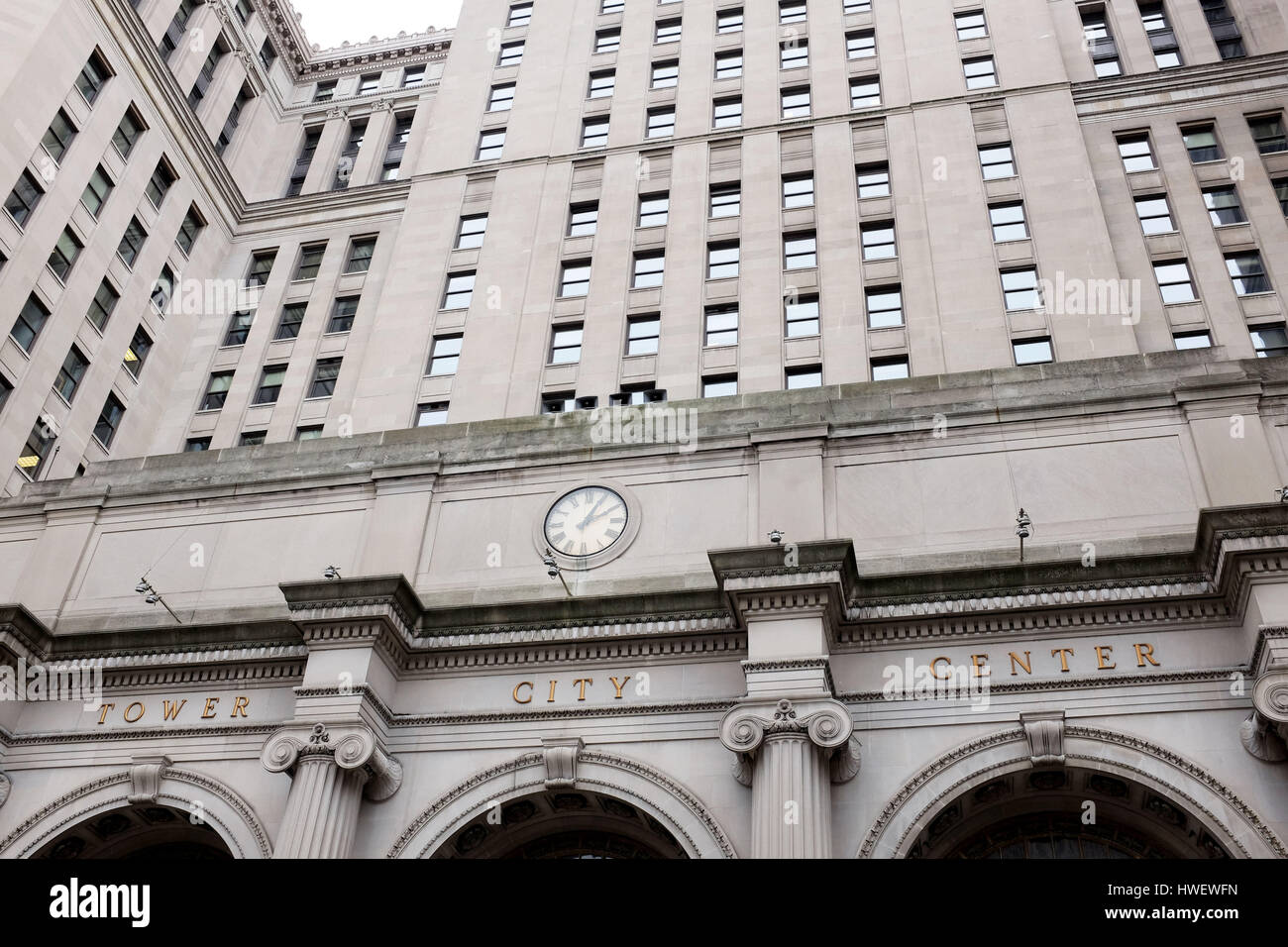 Établissement emblématique, la Tour Centre-ville, à Cleveland, Ohio Banque D'Images
