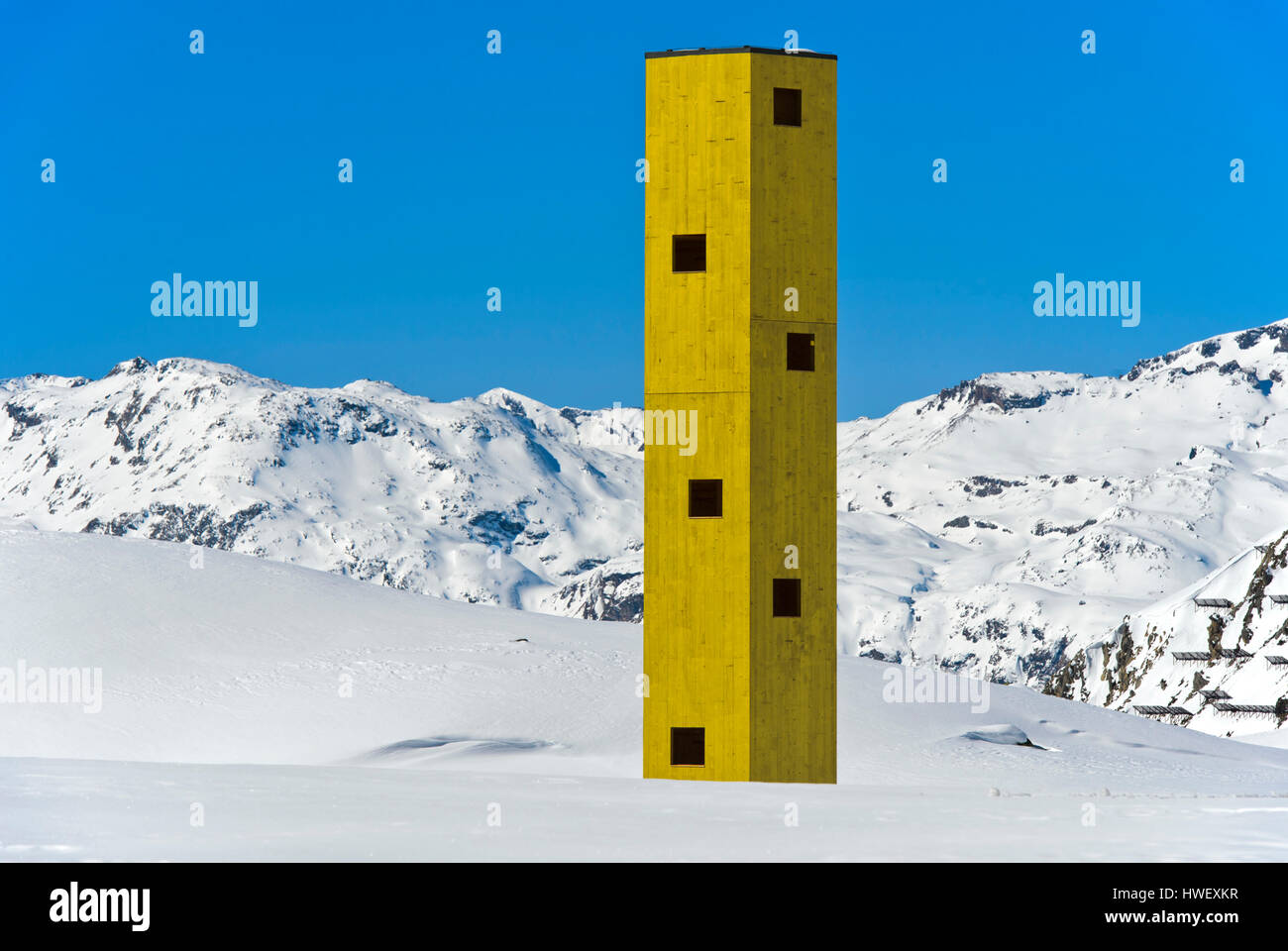 Tour Las Colonna, Bivio, Julier, Grisons, Grisons, Suisse Banque D'Images