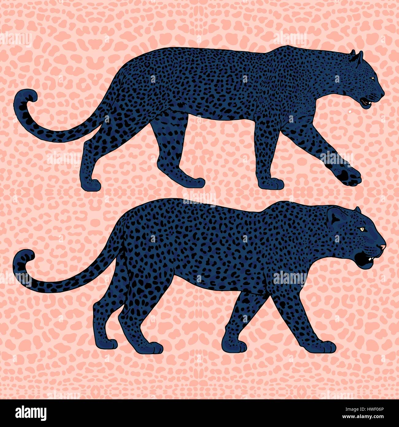 Leopard tattoo face ,Vector illustration, d'impression Illustration de Vecteur