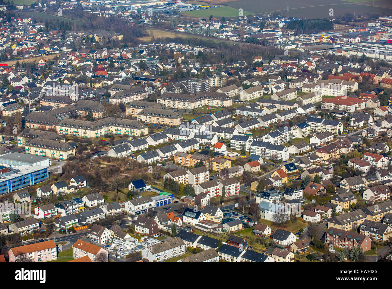 Hausärzte Menden - Praxis Platte Heide Platteheide, anciennes casernes, ancien Menden NAAFI, Sauerland