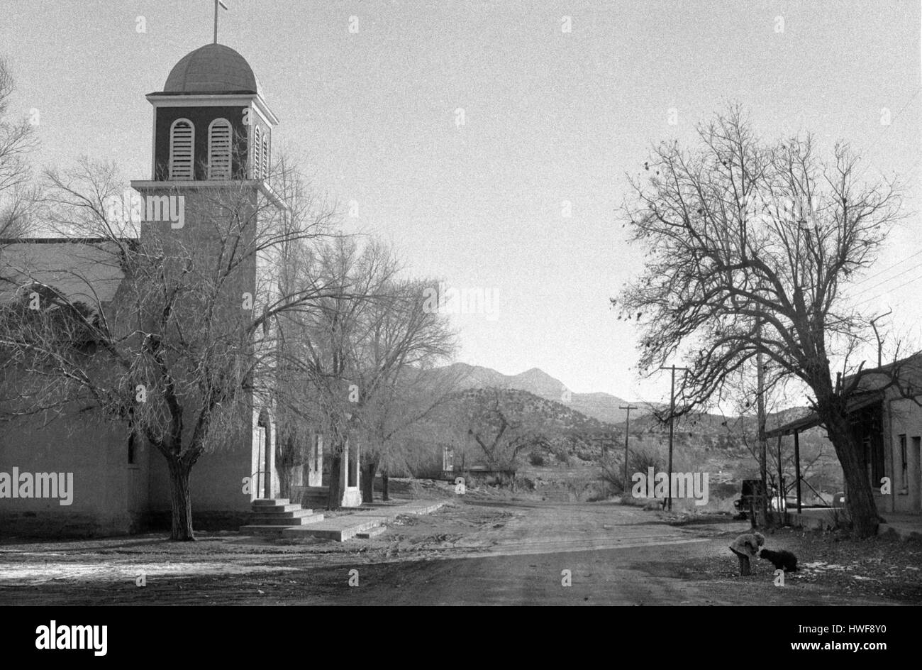 Église Saint-Joseph. Los Cerrillos, comté de Santa Fe, Nouveau-Mexique, vers 1972. 1970S USA HOMER SYKES Banque D'Images