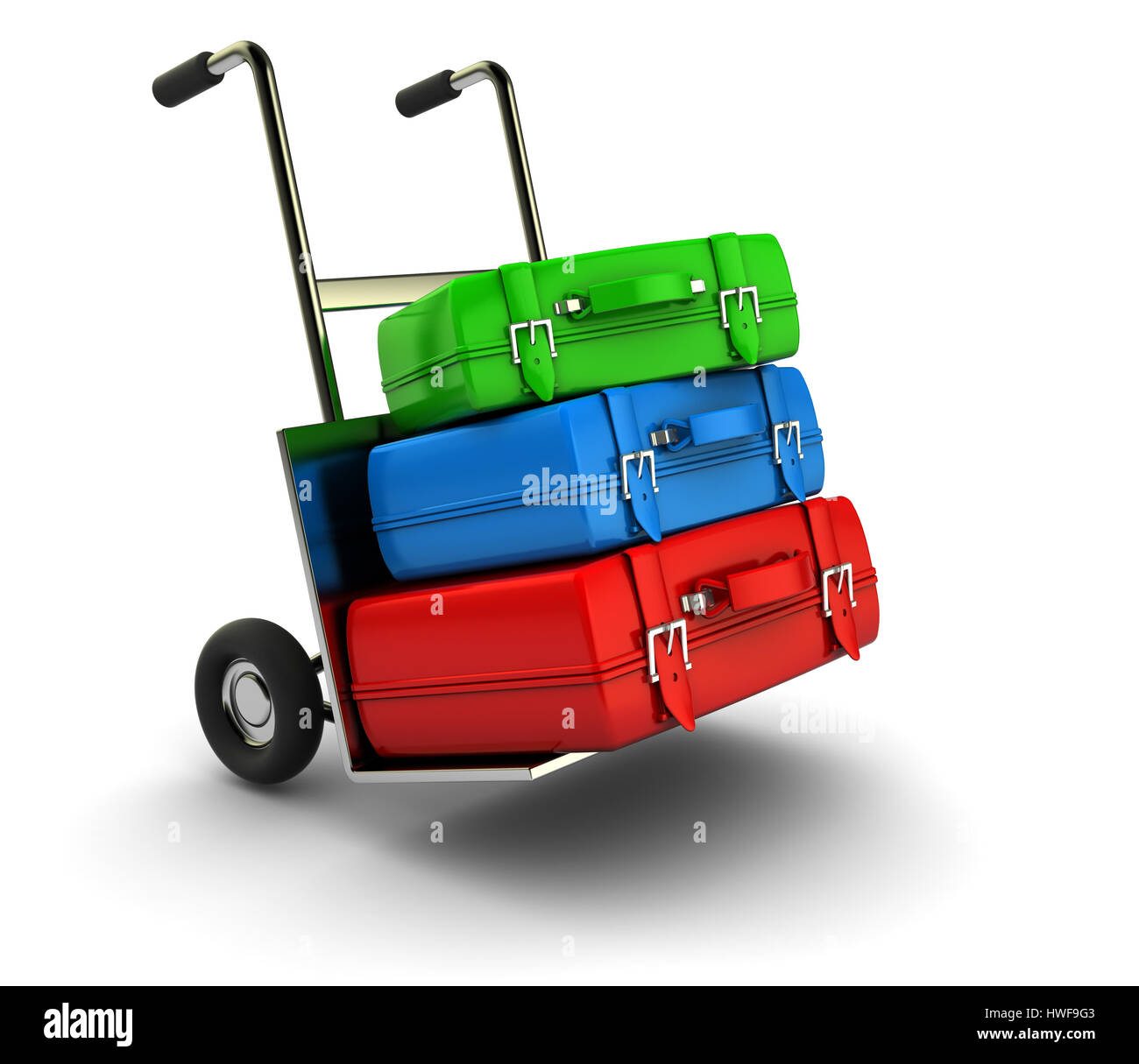 3d illustration d'assurance sur le camion, sur fond blanc Banque D'Images