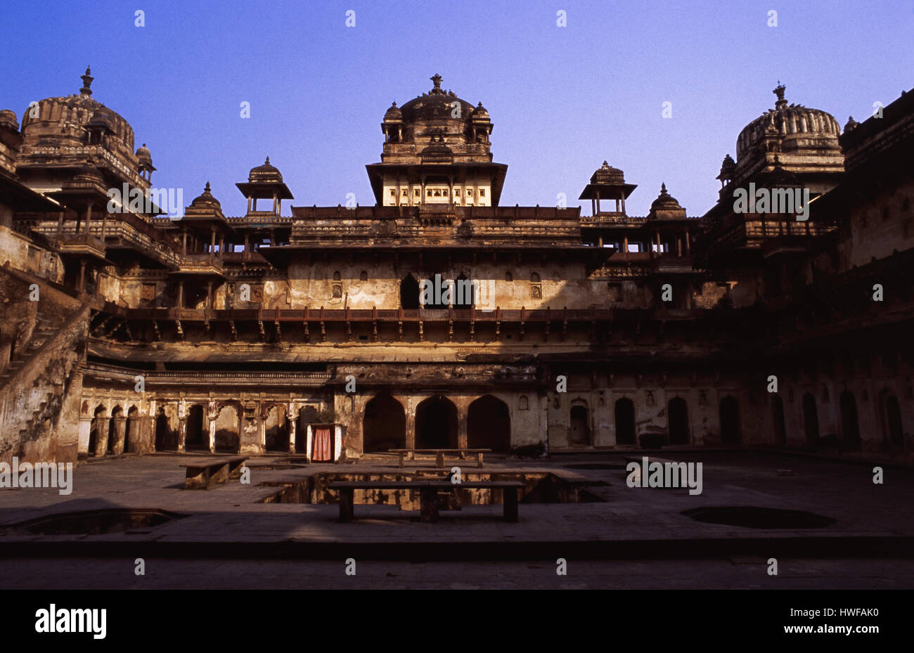 Jehangir Mahal, Orchha, Inde Banque D'Images