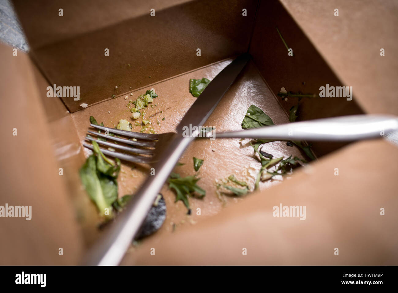 Les restes de repas en salade fort à cafÃƒÂ© Banque D'Images