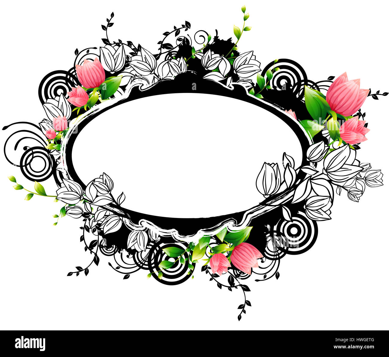 Designtendancecouleurfleursfleursswirl Labelforme