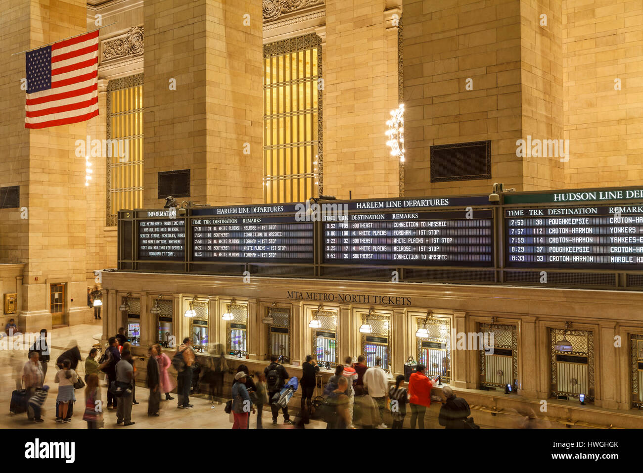 Le bureau de vente des billets, Grand Central Terminal, Manhattan, New York City, New York, USA Banque D'Images