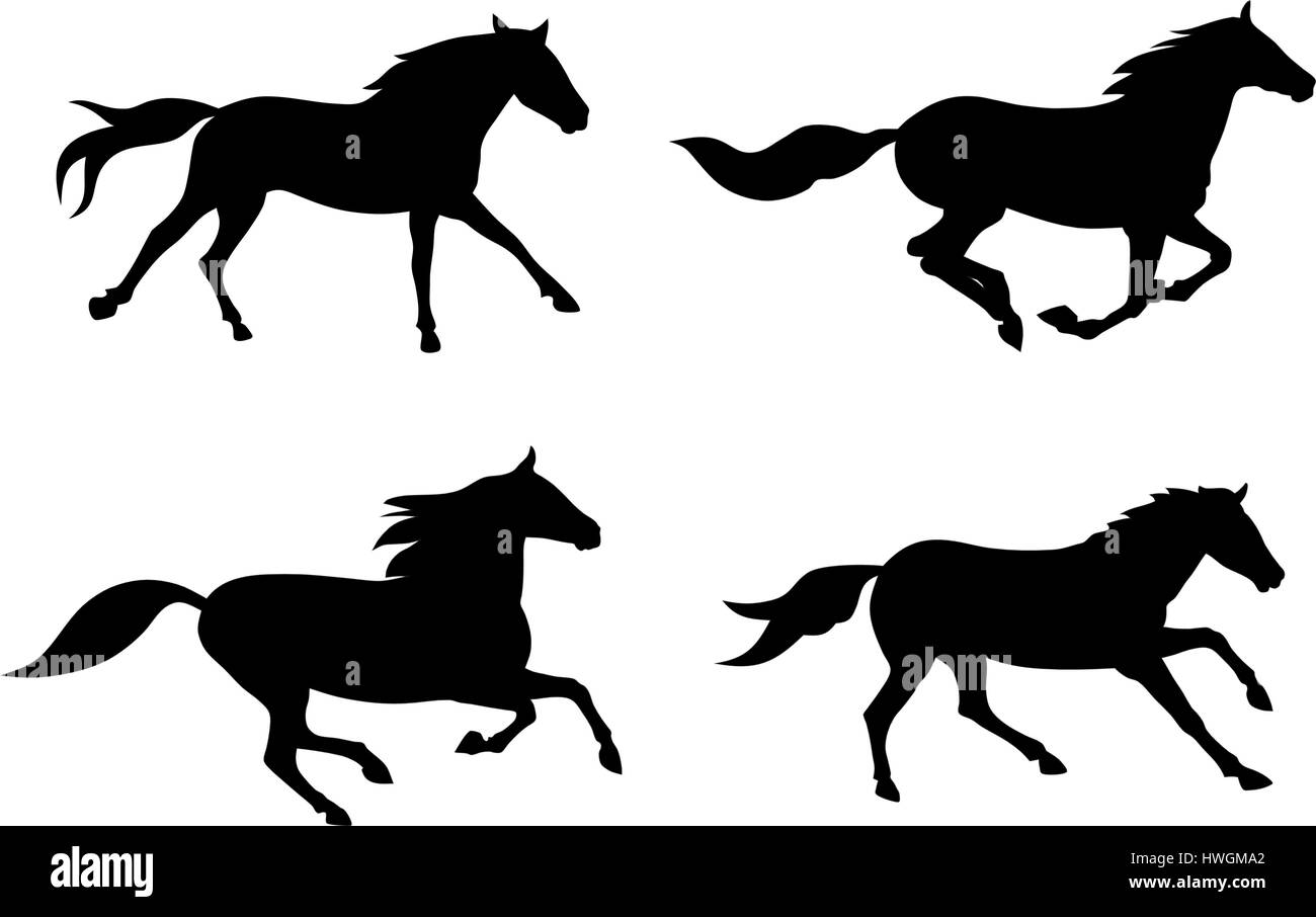 Abstract vector illustration de l'exécution de chevaux Illustration de Vecteur Abstract vector illustration de l'exécution de chevaux Illustration de Vecteur