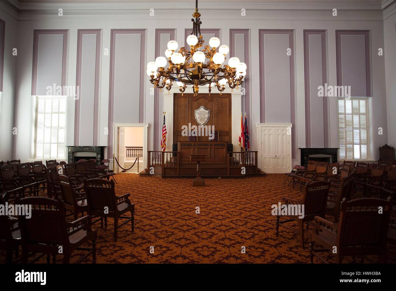 United States, Alabama, Montgomery, Alabama State Capitol, b. Chambre législative, 1851 Banque D'Images