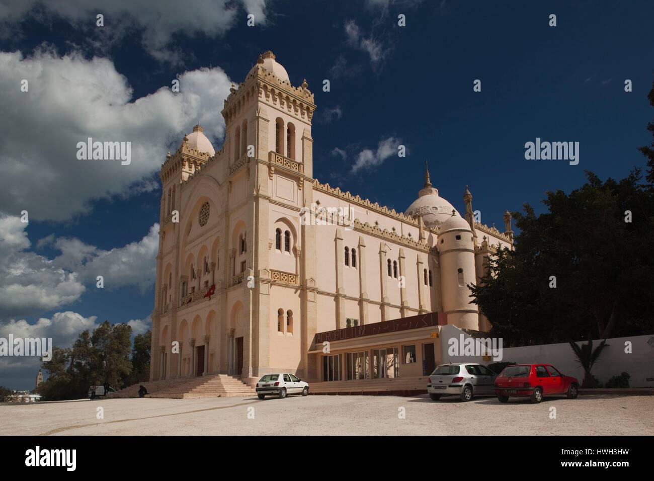 Tunisie, Tunis, Carthage, colline de Byrsa, L''Acropolium, b. 1884 Banque D'Images