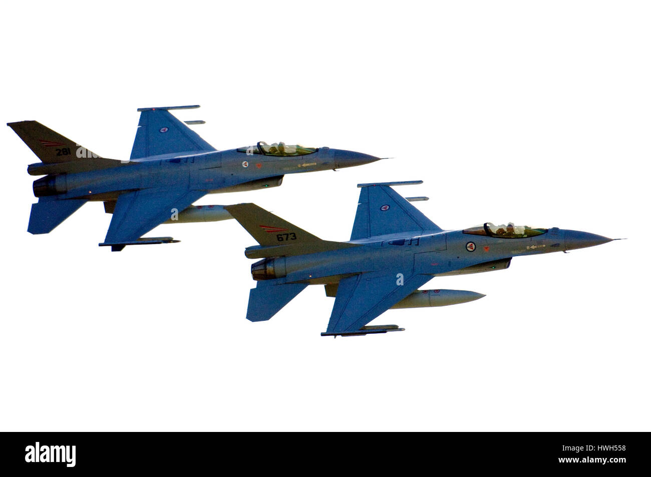 F-16 lancé à Sola Airshow, Juin 2007 Banque D'Images