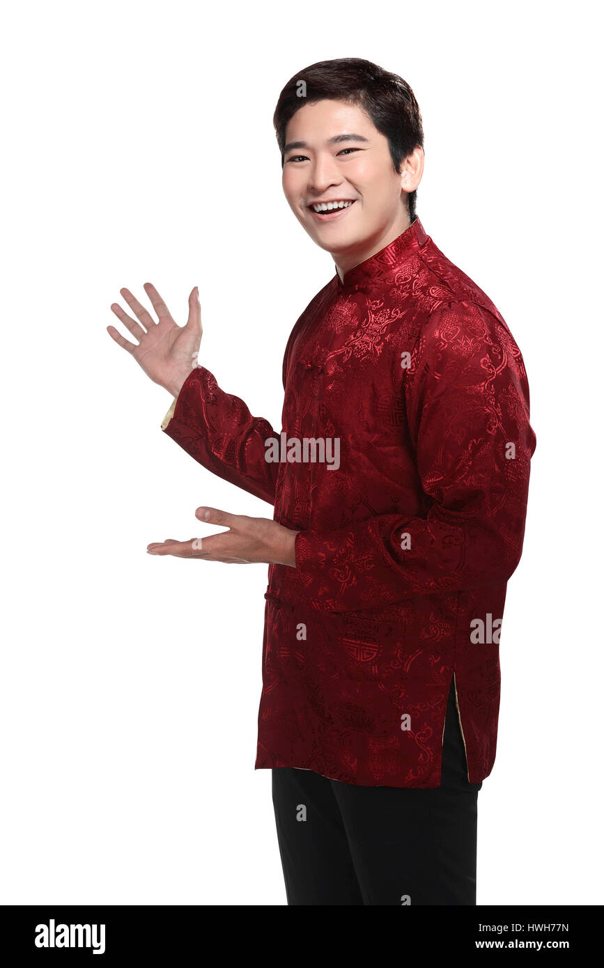 L'homme en costume chinois cheongsam. Concept du nouvel an chinois Photo  Stock - Alamy