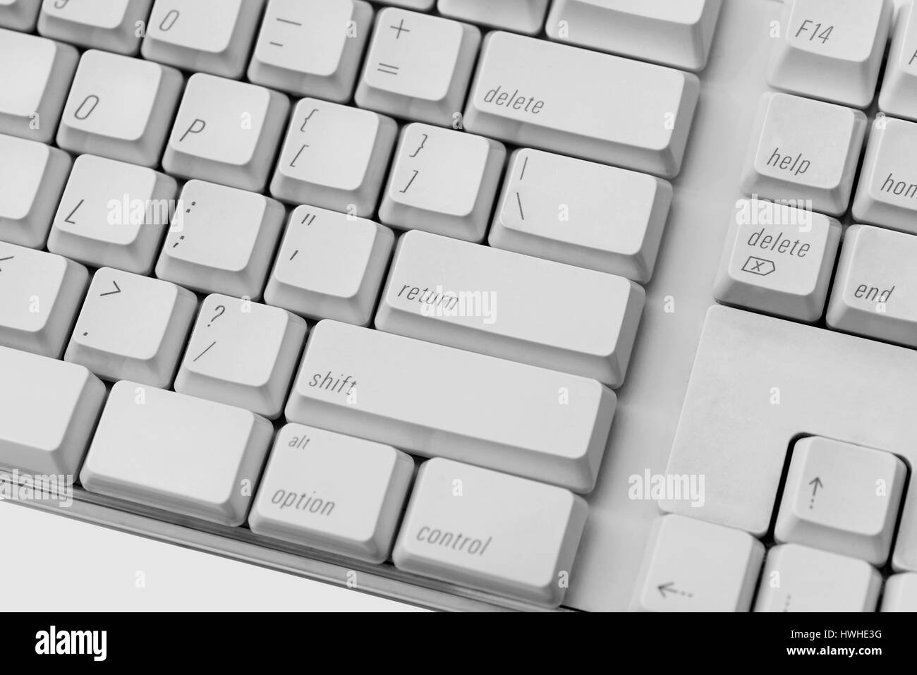 Close up of white clavier. Vous pouvez modifier le design du clavier Banque D'Images