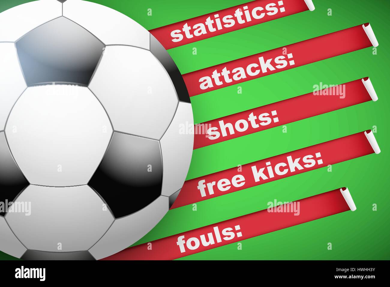 Contexte des statistiques Football Soccer Illustration de Vecteur