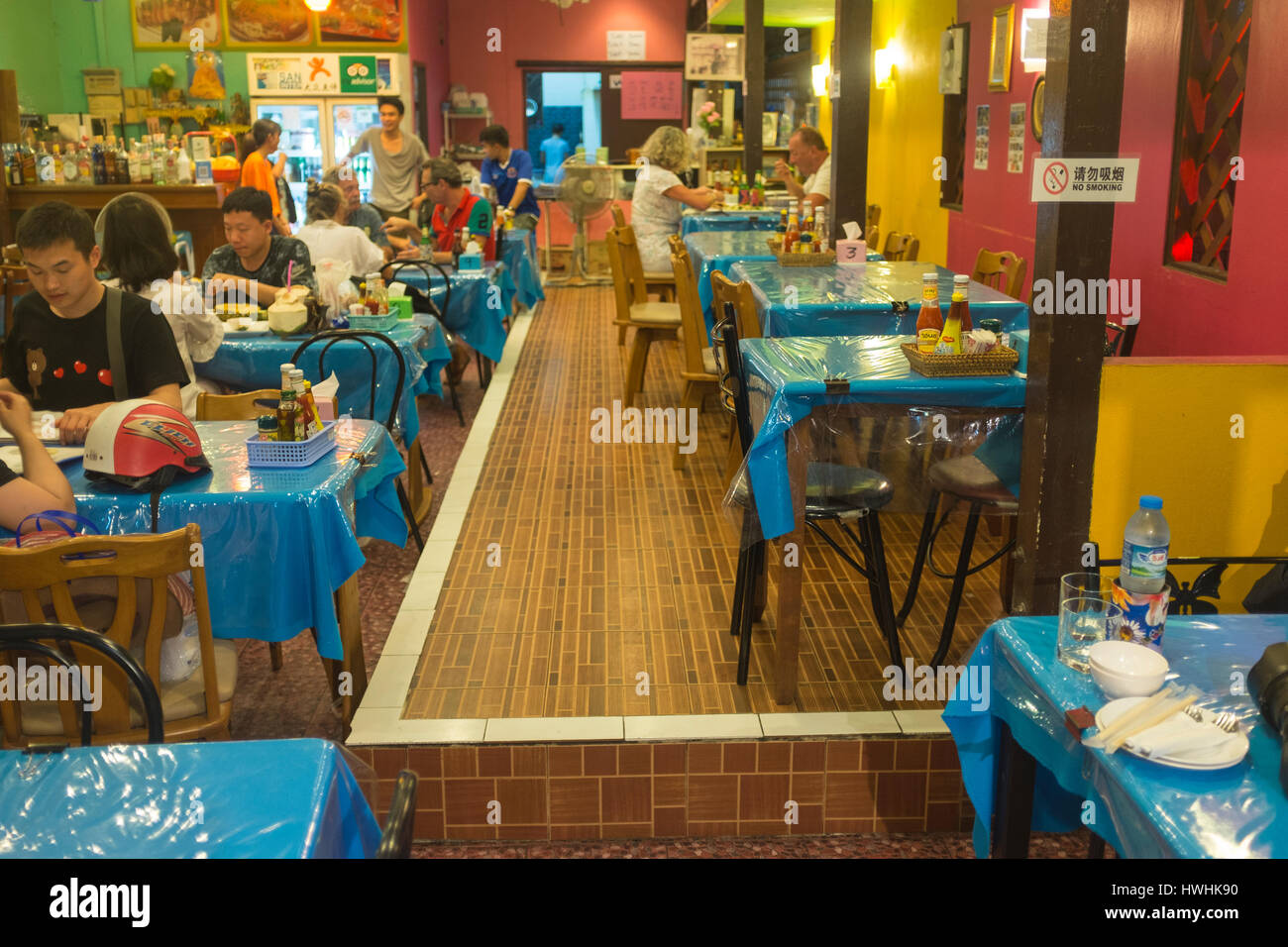 Un petit restaurant à Phuket, Thaïlande. 08-Mar-2017 Banque D'Images