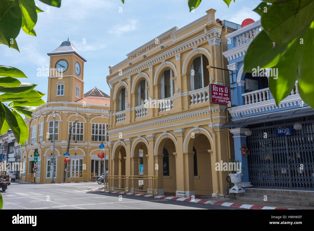 Architecture patrimoine rénové des di Rommanee dans la vieille ville de Phuket, l'île de Phuket, Thaïlande. 05-Mar-2017 Banque D'Images
