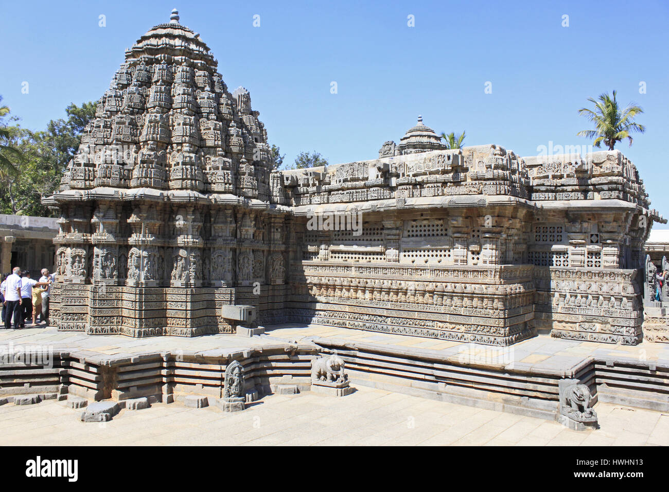 Vue du sud-est du temple principal , mettant en vedette l'dans la conception et leurs tours suivent le même modèle, la structure ressemble à une progression rythmique o Banque D'Images