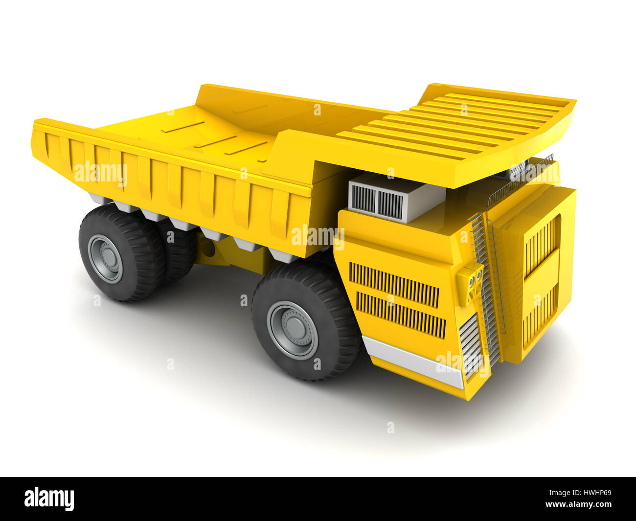 3d illustration d'immenses dumper sur fond blanc Banque D'Images