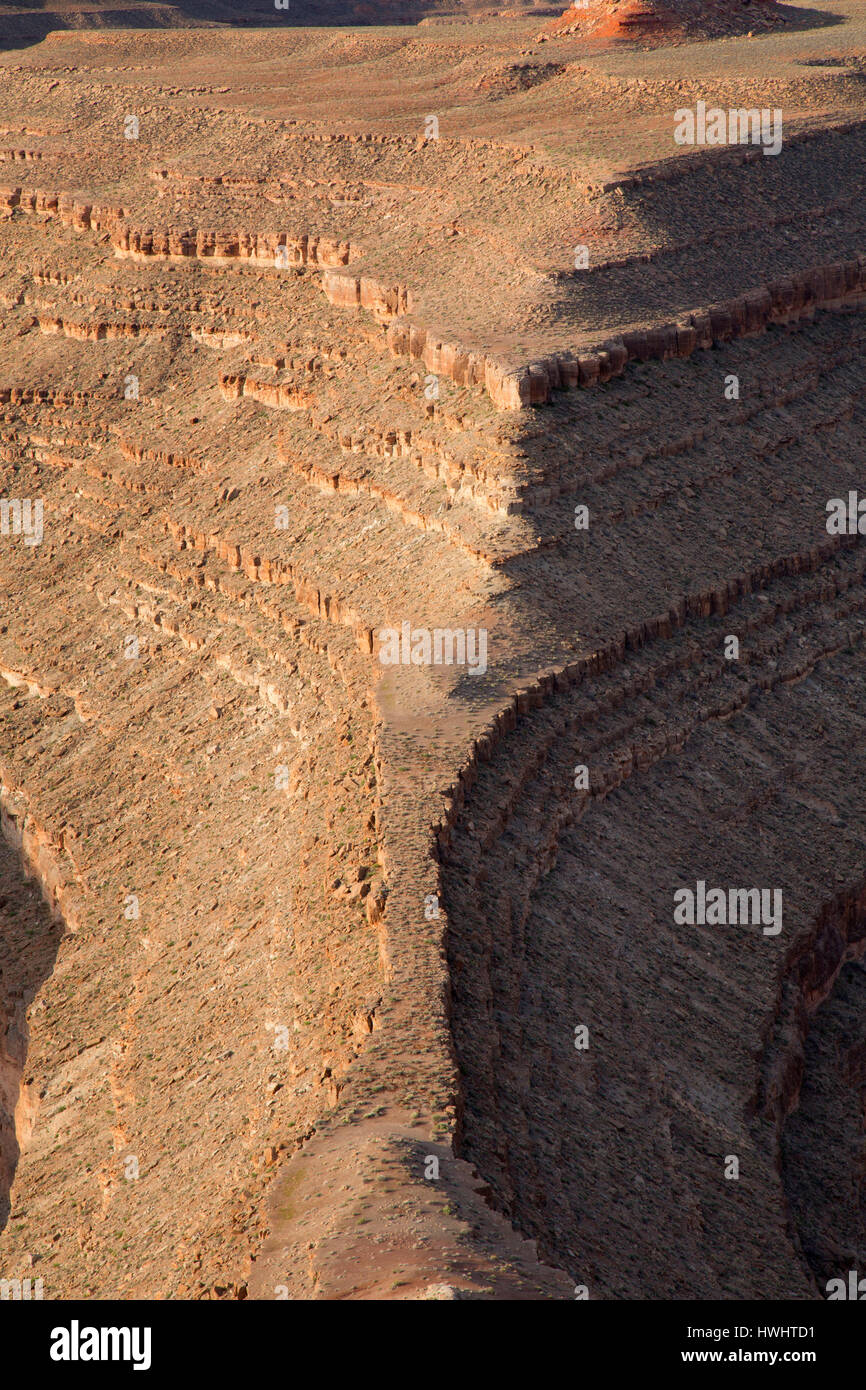 Voir Goosenecks, Goosenecks State Park, Utah Banque D'Images