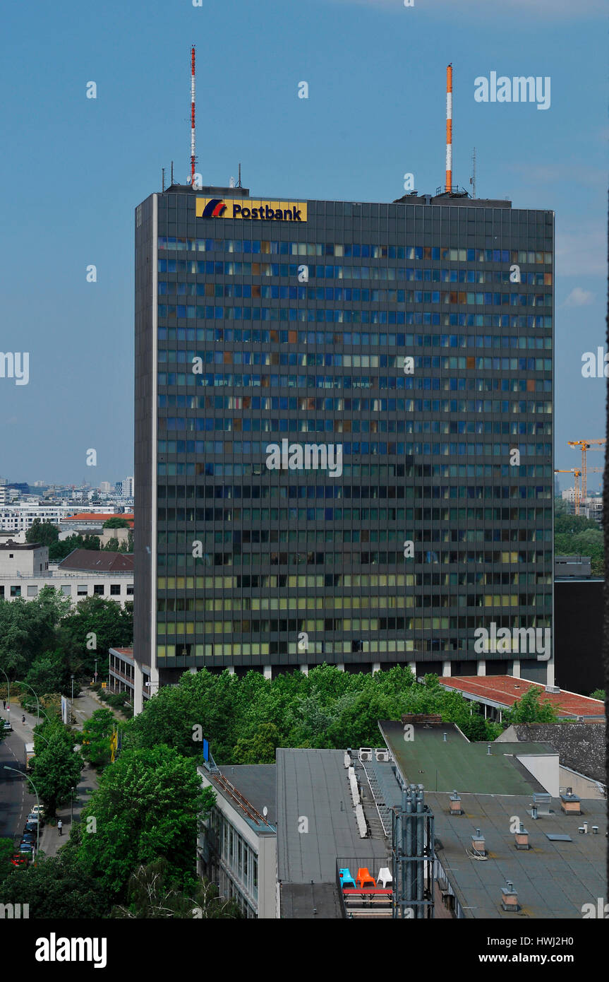 Postbank Hochhaus, Hallesches Ufer, Kreuzberg, Berlin, Deutschland Banque D'Images