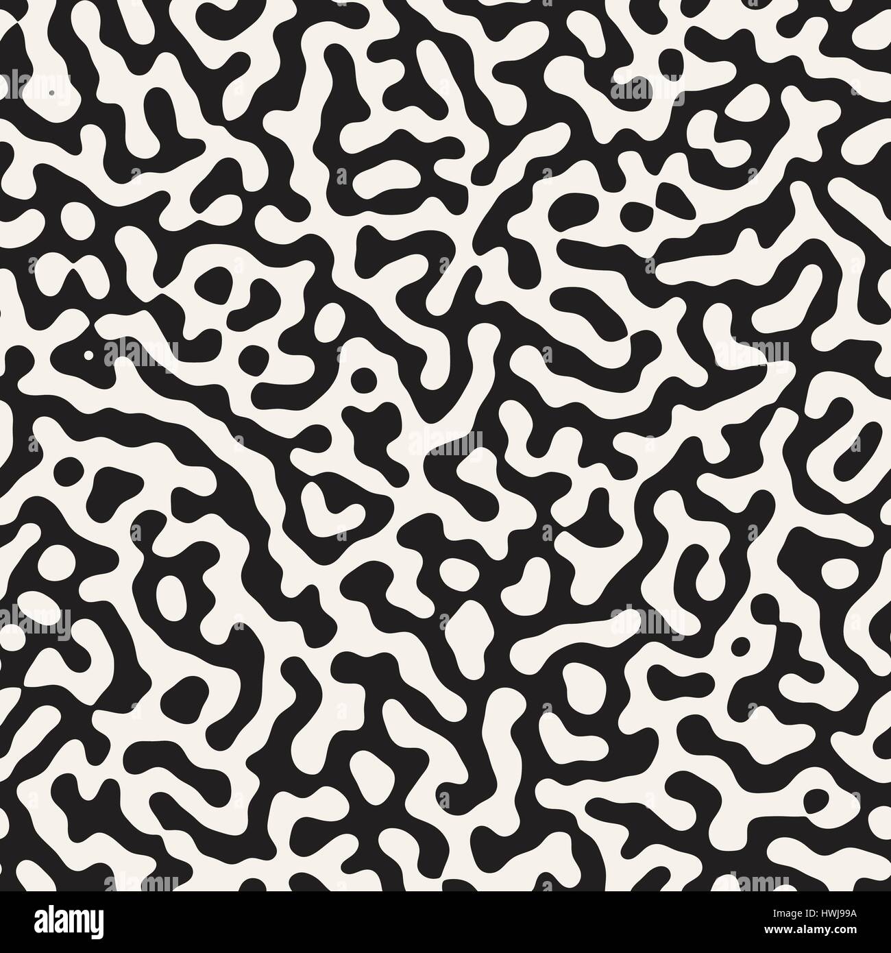 Vector Grunge sans motif. Le noir et blanc des formes organiques. Taches malpropre de texture. Illustration de Vecteur