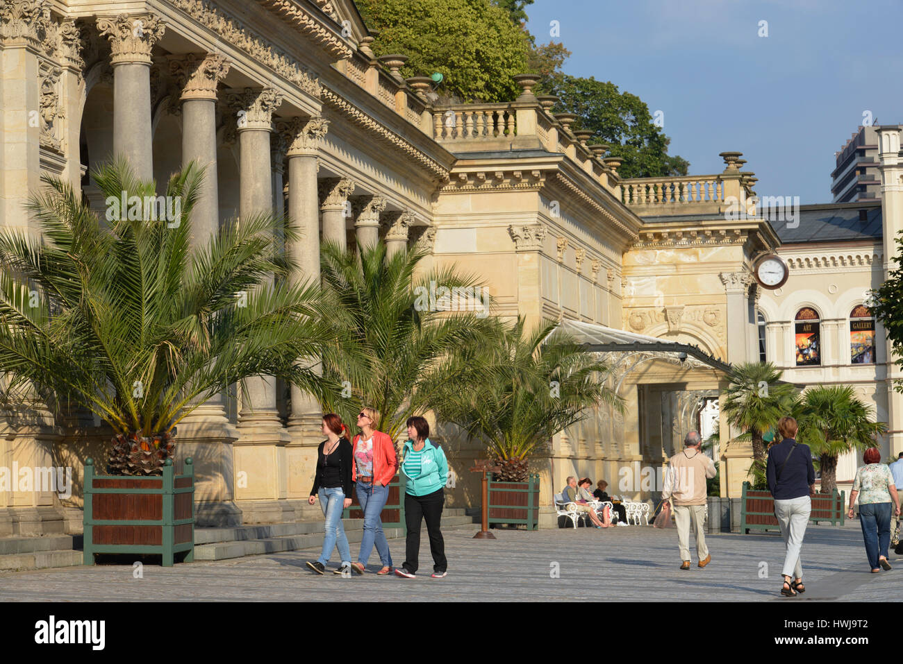 Muehlbrunnenkolonnade, Karlsbad, Tschechien, MÃ¼hlbrunnenkolonnade Banque D'Images