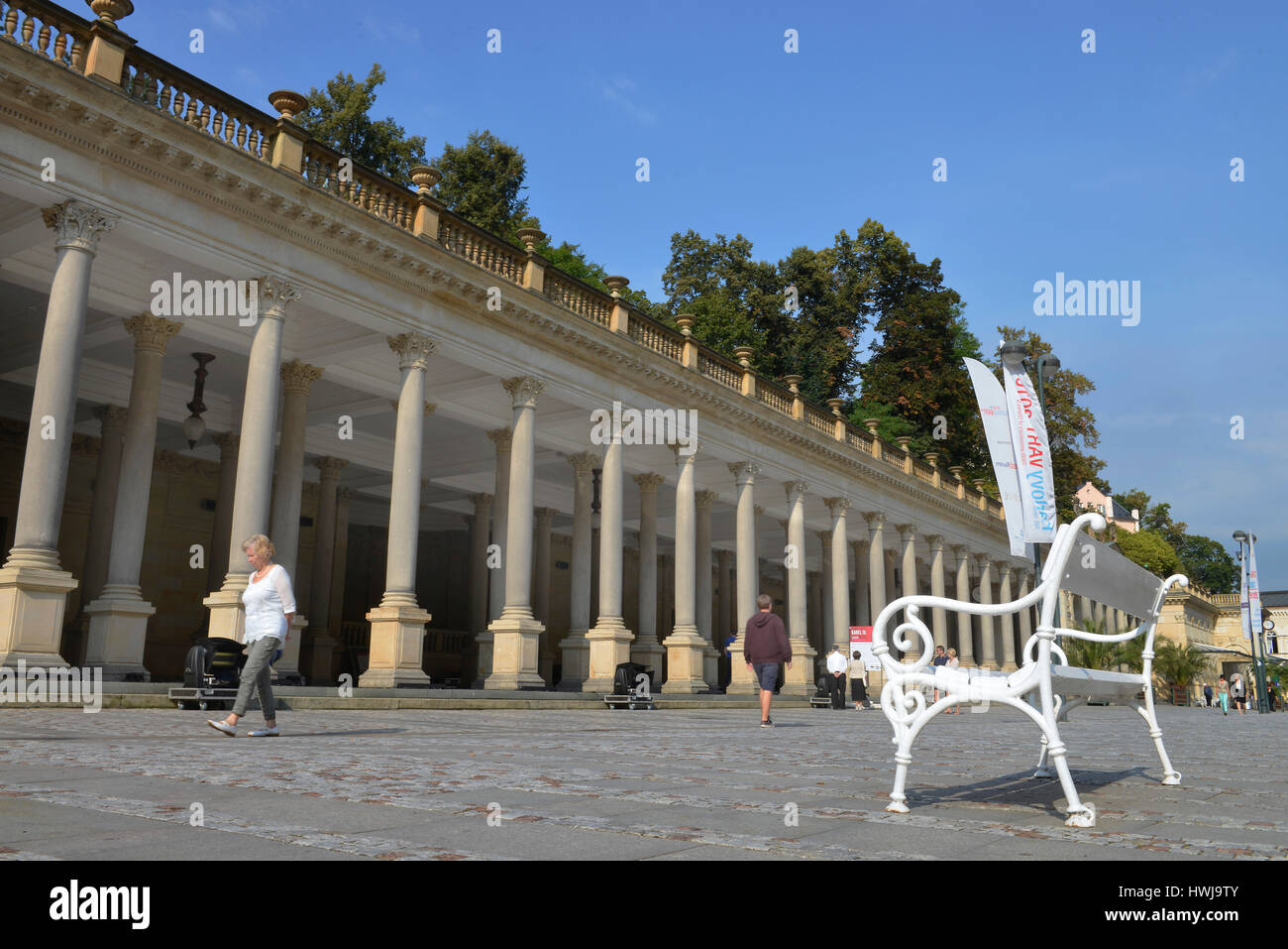 Muehlbrunnenkolonnade, Karlsbad, Tschechien, MÃ¼hlbrunnenkolonnade Banque D'Images