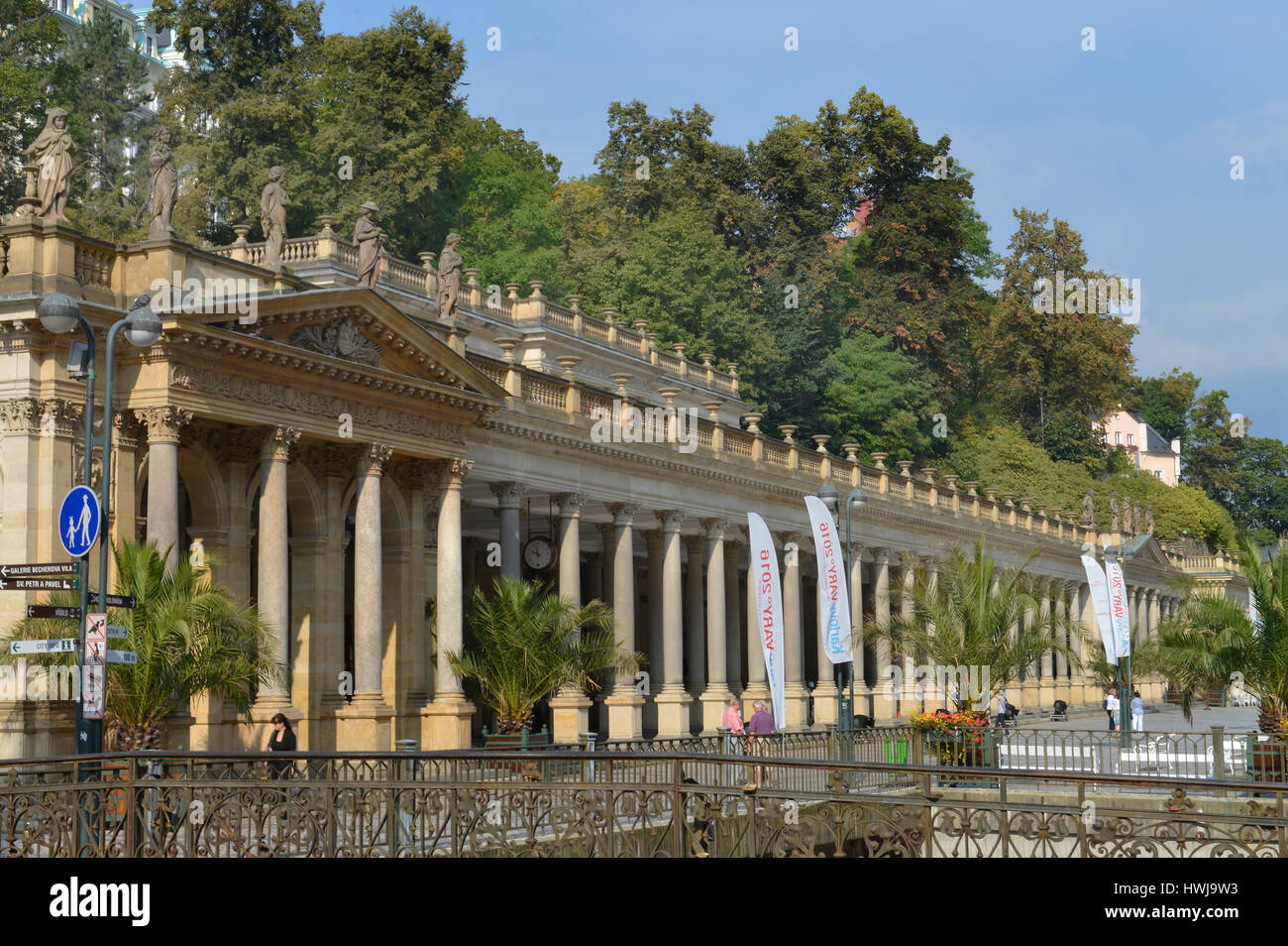 Muehlbrunnenkolonnade, Karlsbad, Tschechien, MÃ¼hlbrunnenkolonnade Banque D'Images